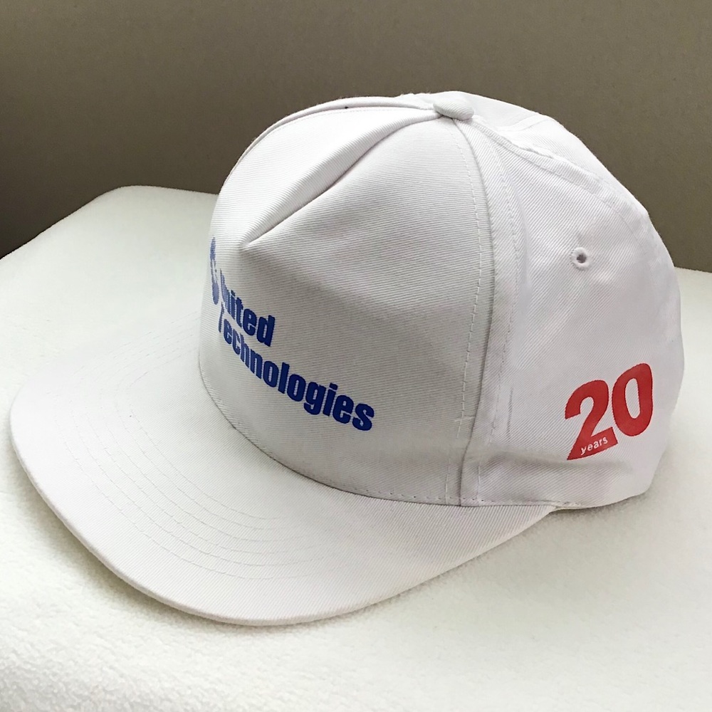 Vintage Head To Toe 90’s White United Technologies Logo Trucker Hat